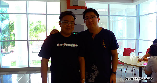Me with Lonely Teacher, another Penang blogger/volunteer