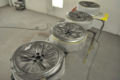Painted BMW Wheels for the GT2 Tribute Car Project • <a style="font-size:0.8em;" href="http://www.flickr.com/photos/85572005@N00/5095083896/" target="_blank">View on Flickr</a>