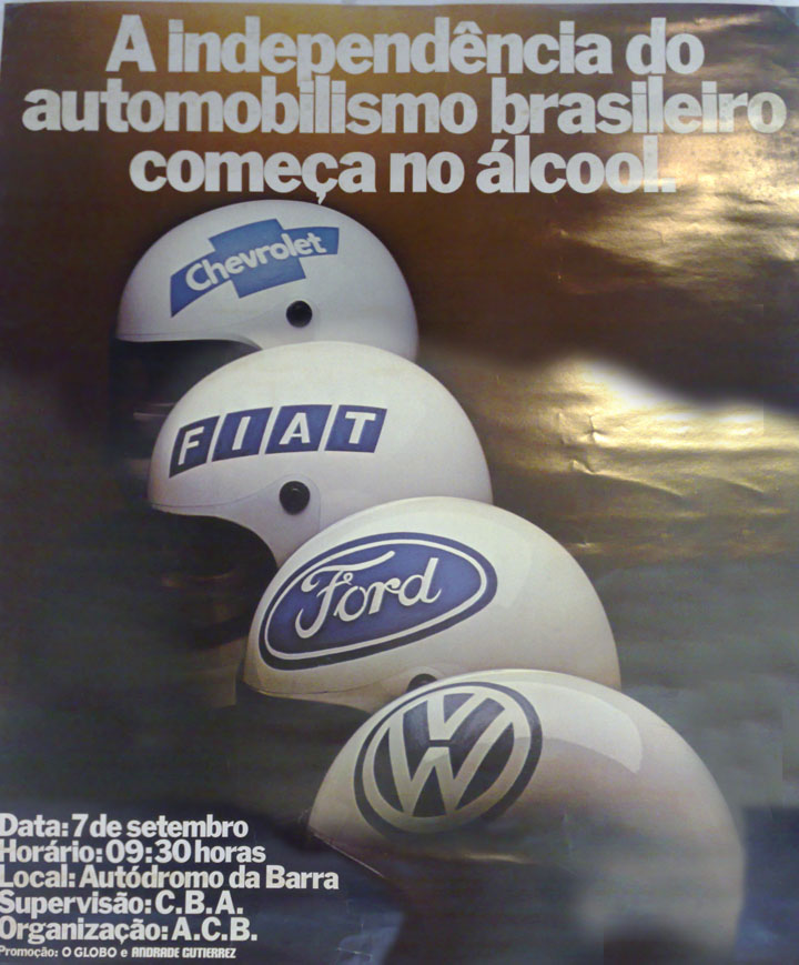 Poster Álcool GM Fiat Ford VW