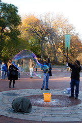 Central Park Bubble Man