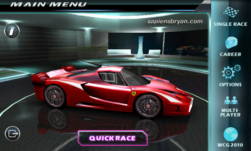 Asphalt 5 Main Menu