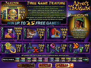free Aztecs Treasure Feature Guarantee slot mini symbol