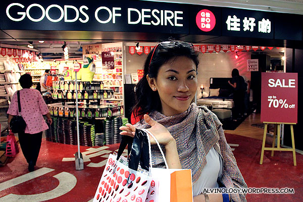 Rachel at a G.O.D. store in Hong Kong