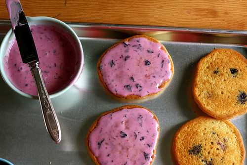 Blueberry Black and White Cookies