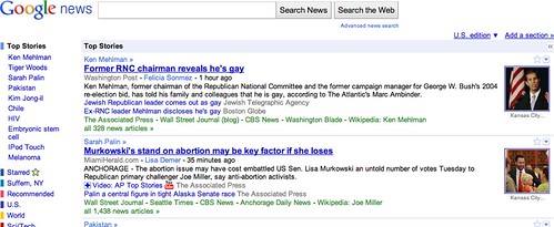 Google News Collapse Side Section
