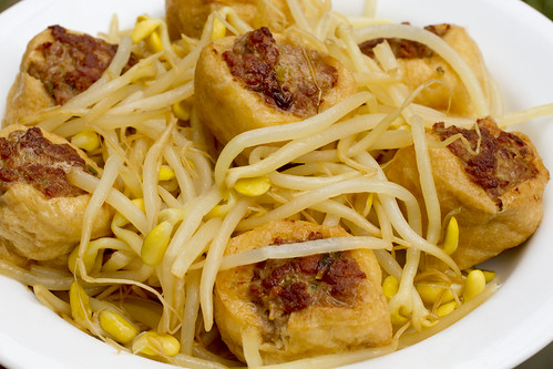 Pork Stuffed Fried Tofu with Soy Bean Sprouts 5