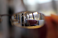 Metro Train through Glasses
