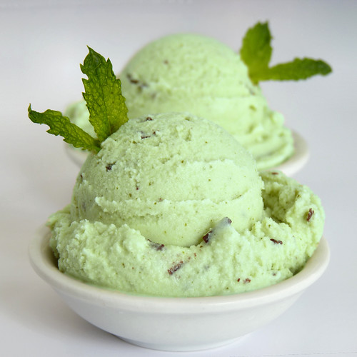 Mint Chip Ice Cream and Steamed Potatoes with a Minty Dressing