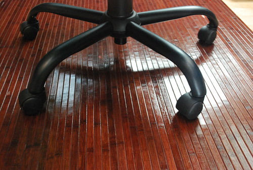 Bamboo Chair Mat Hard Wood Floor Protector Office Desk