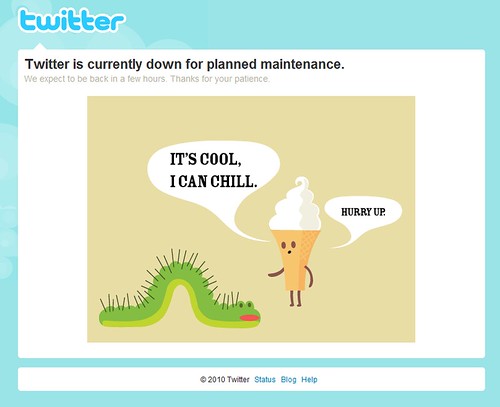 Argh! Twitter is down for maintenance!