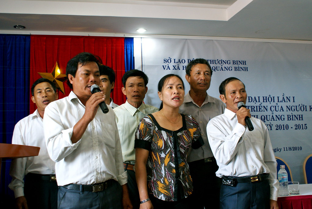 AEPD outreach workers presenting a song
