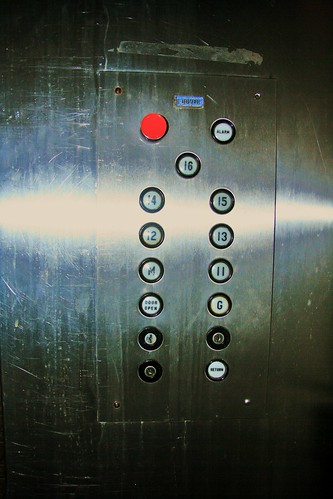 Unusual elevator control panel