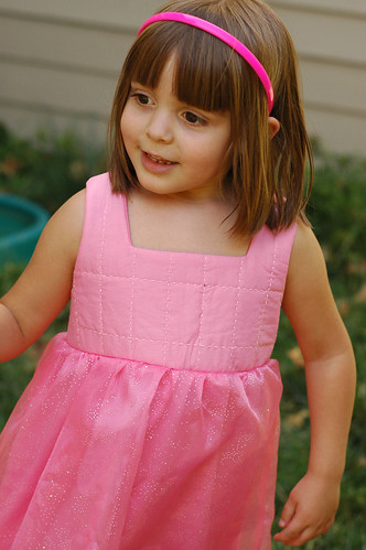 Dress with Quilted Bodice - Carefree Clothes for Girls