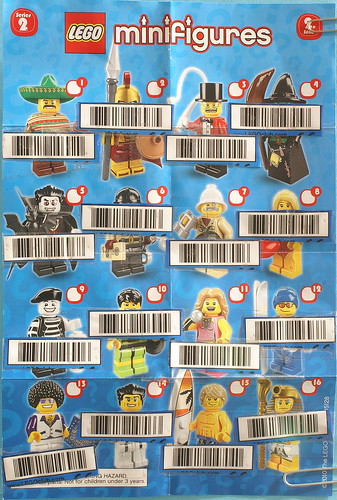 Minifigs Series 2 Barcodes North America