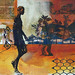 STICK FIGHTER _ 57 x 95 cm _ mixed media on canvas (Sold)