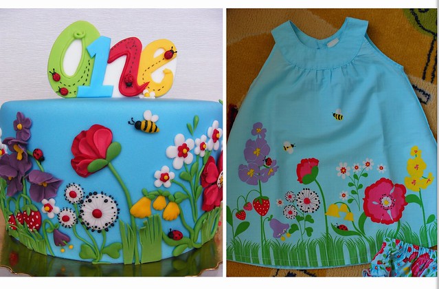 Summer flowers cake