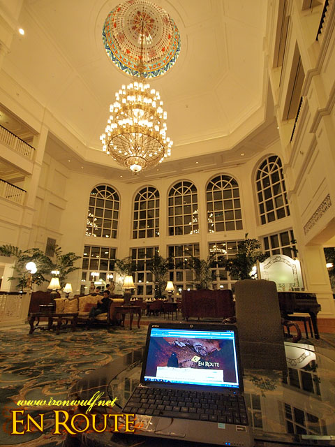 The Hotel Lobby where free wifi is available