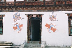 Bhutan Paro - painting on house