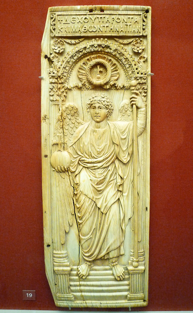 Byzantine panel with archangel