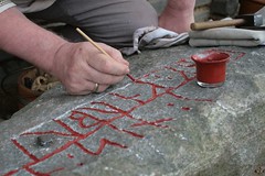 Ein Runenstein entsteht in Haithabu WHH 21-08-2010