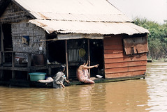 Kambodža – Tonlesap, plovoucí vesnice