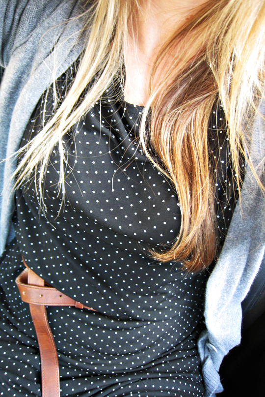 tiny polka dots dress and belt