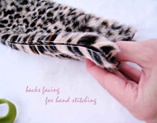 faux fur leopard scarf DIY -4-1