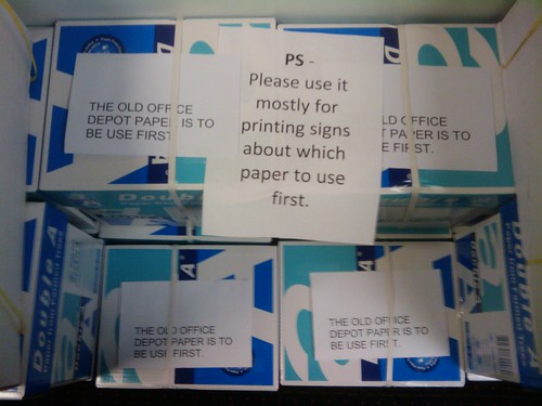 PS - Please use it mostly for printing signs about which paper to use first.