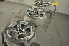 Painted BMW Wheels for the GT2 Tribute Car Project • <a style="font-size:0.8em;" href="http://www.flickr.com/photos/85572005@N00/5094483811/" target="_blank">View on Flickr</a>