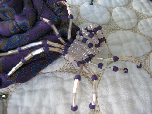 beaded spiders for tie roses