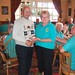 The Joyce Parker Trophy presented by Cyril to Valley Park Secretary Anna Sadler