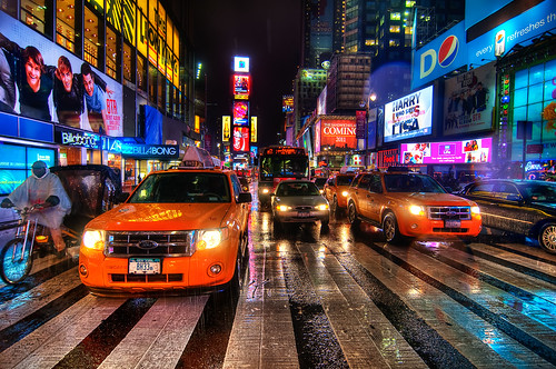 Times Square Rain Dance
