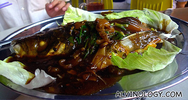 Steamed fish head with black bean paste