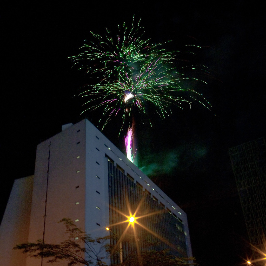 Fireworks for the Fiesta de Flores, Medellin, Colombia