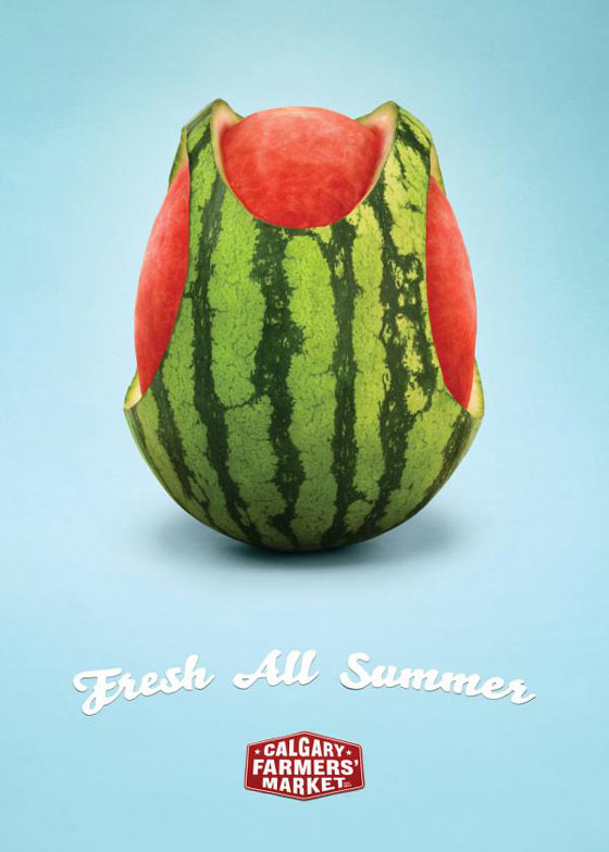 publicidad de Fruta fresca para el verano