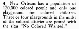 New Orleans has 120,000 Black Children and Only One Playground for Them - April, 1930