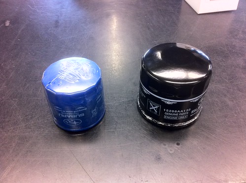 New Oil filter 2011 Subaru Forester Vs the Old