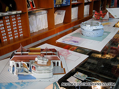 I like these souvenir paper models of the iconic pavilions