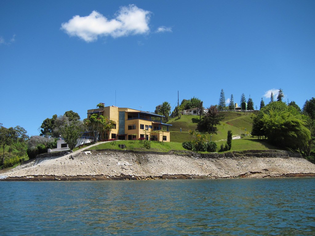 This is the lakeside home Pablo Escobar bought for his mother. 