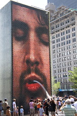 Crown Fountain Spitting