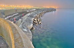 Outside Brighton Marina East Breakwater, seen from Harbour Entrance
