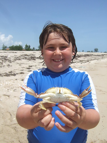 Max with a lunker crab