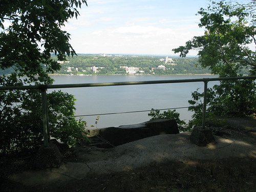 Observation area overlooking the Hudson river