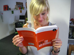 Shannon reading HTML5 For Web Designers