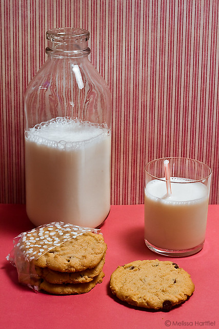 Peanut Butter cookies and milk