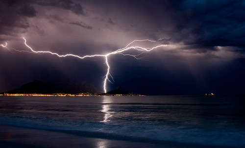 Lightning over Cape Town