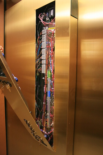 Elevator COP wiring terminals