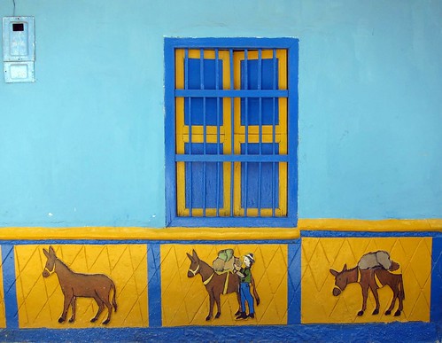 The colorfully painted panels of Guatape.