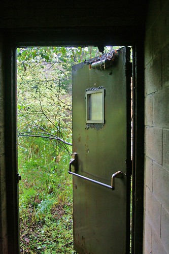 Crash bar door in boiler house