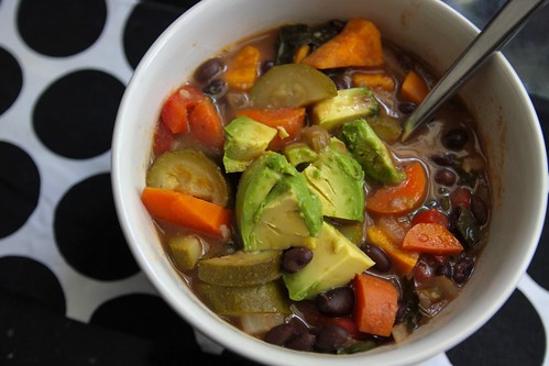 Hearty Black Bean & Sweet Potato Soup